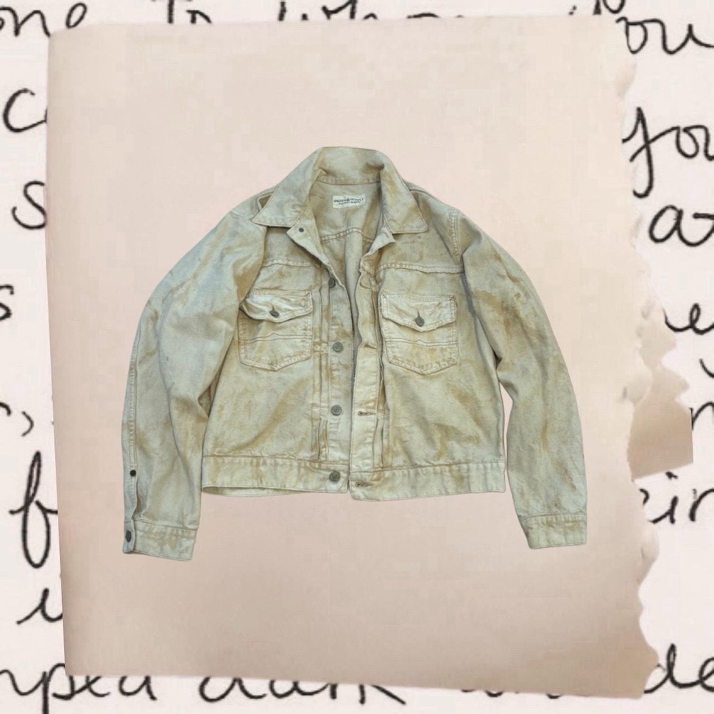 vintage ralph lauren oversized acid wash denim jacket
